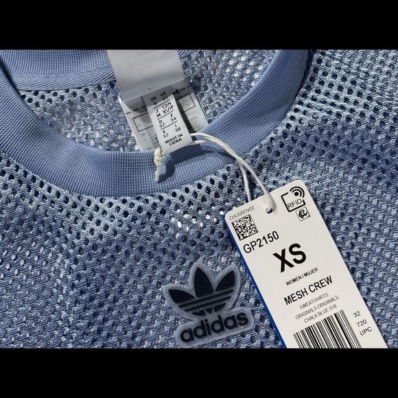 NWT Adidas Originals Mesh Crew Sweatshirt Size XS - Picture 4 of 5
